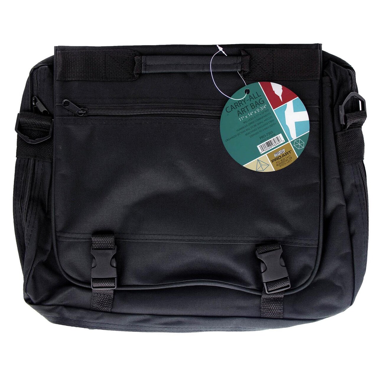 Pro Art Messenger Art Supply Bag 11x14x2.75, Artist Messenger Bag, Art Portfolio Organizer, Canvas Shoulder Bag for School, Work, Travel, Men and Women, Crossbody Satchel